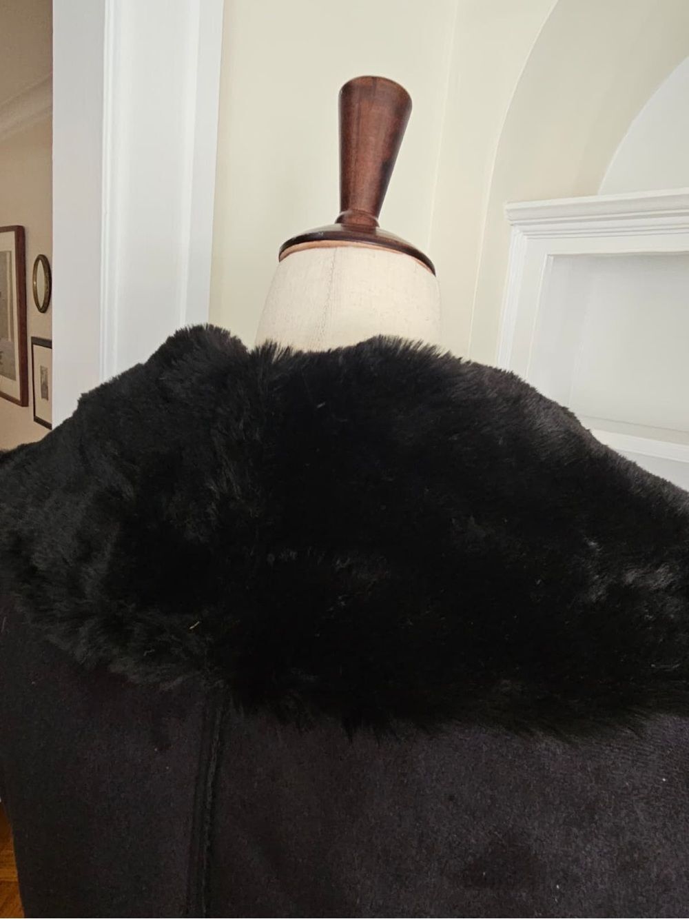 BCBGMAXAZRIA Stefano Faux Fur Draped Vest - Black - Never Worn [M] - Picture 11 of 14